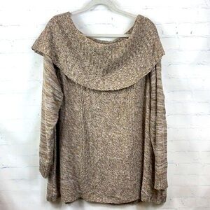 Jason Maxwell Cable Knit Sweater Pullover Boat Neck Fisherman Long Sleeve 3X